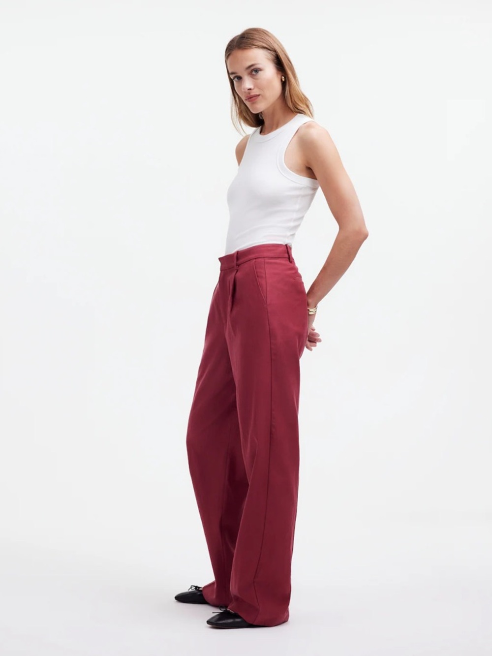 Madewell The Slouchy Straight Pant - Picture 2 of 9